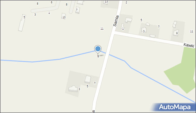 Zagórze, Sarnia, 9, mapa Zagórze