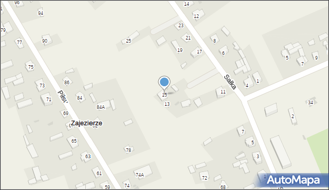 Zajezierze, Sałka Józefa, ks., 15, mapa Zajezierze