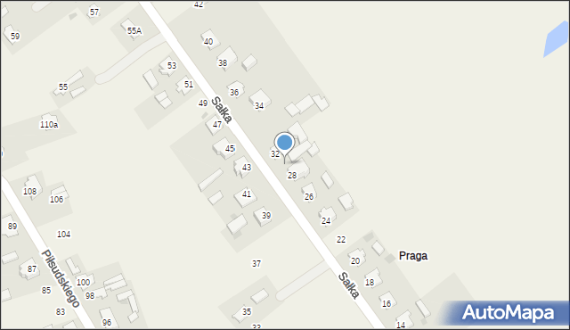 Zajezierze, Sałka Józefa, ks., 30, mapa Zajezierze