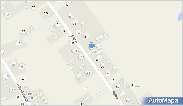 Zajezierze, Sałka Józefa, ks., 32, mapa Zajezierze