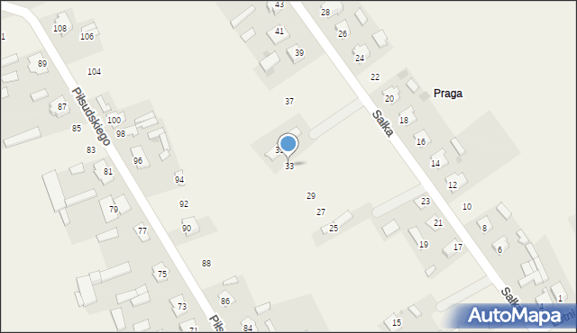 Zajezierze, Sałka Józefa, ks., 33, mapa Zajezierze