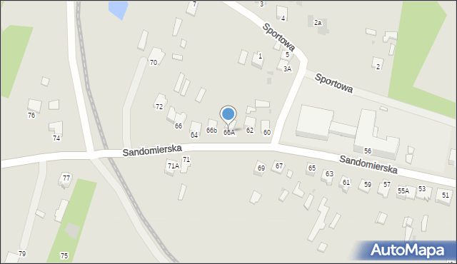 Zaklików, Sandomierska, 66A, mapa Zaklików