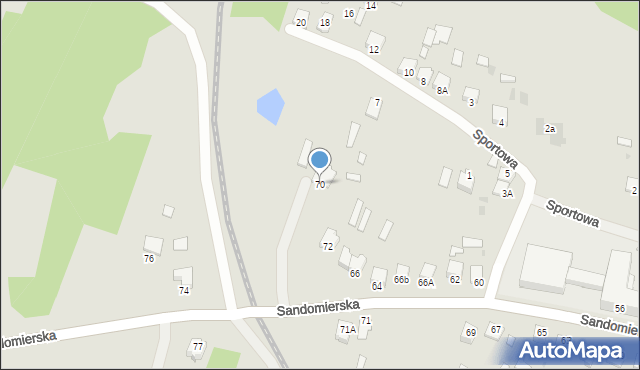 Zaklików, Sandomierska, 70, mapa Zaklików