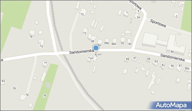 Zaklików, Sandomierska, 71, mapa Zaklików