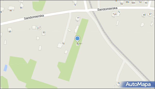 Zaklików, Sandomierska, 75, mapa Zaklików