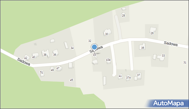 Zamarski, Sadowa, 43, mapa Zamarski