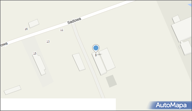 Zamysłowo, Sadowa, 9, mapa Zamysłowo