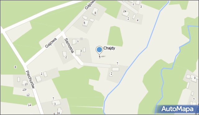 Żarki, Samotna, 5, mapa Żarki