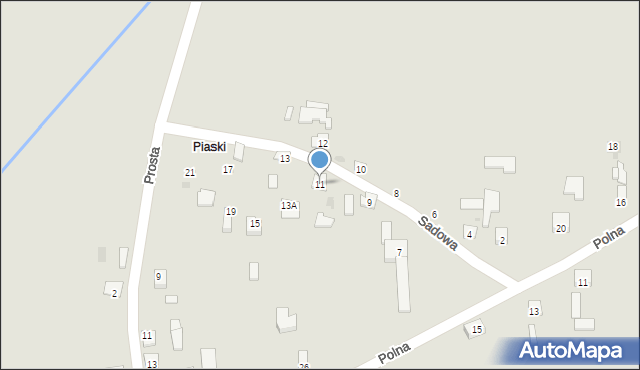 Zawichost, Sadowa, 11, mapa Zawichost