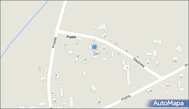 Zawichost, Sadowa, 13A, mapa Zawichost
