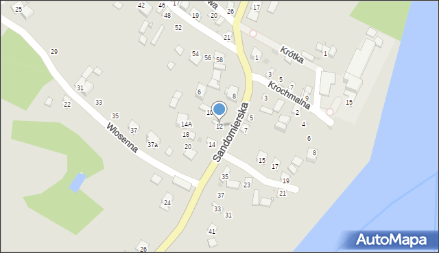 Zawichost, Sandomierska, 12, mapa Zawichost