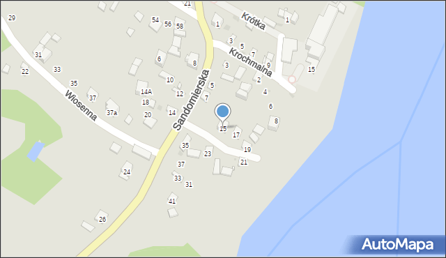 Zawichost, Sandomierska, 15, mapa Zawichost