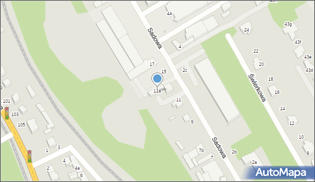 Zgierz, Sadowa, 11a, mapa Zgierz