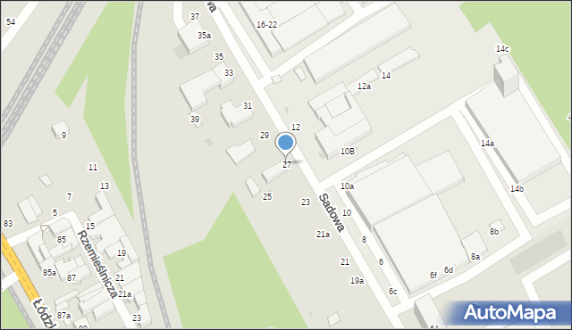 Zgierz, Sadowa, 27, mapa Zgierz