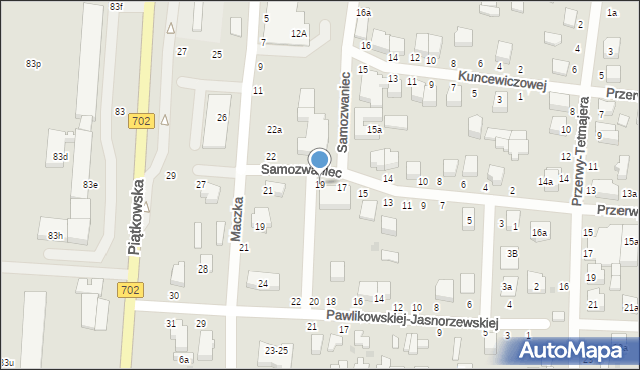 Zgierz, Samozwaniec Magdaleny, 19, mapa Zgierz