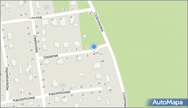 Zgierz, Sasanek, 10, mapa Zgierz