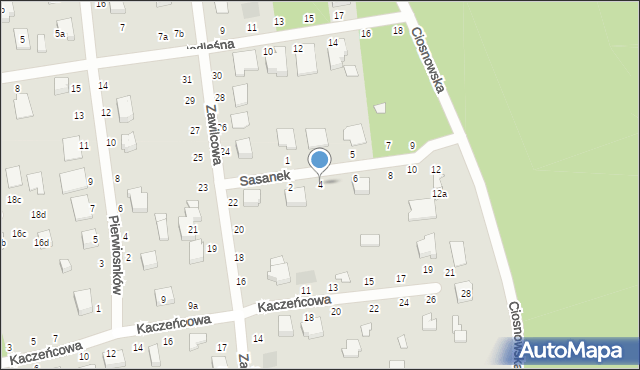 Zgierz, Sasanek, 4, mapa Zgierz