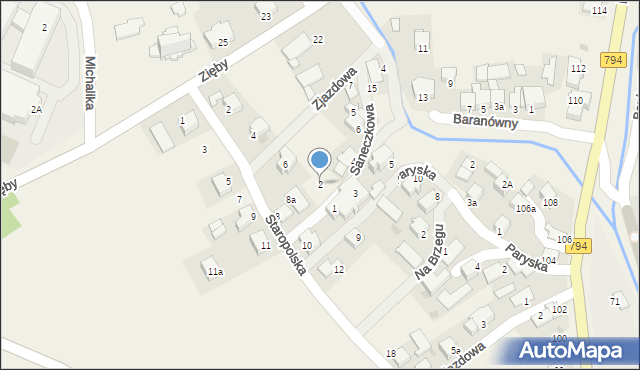 Zielonki, Saneczkowa, 2, mapa Zielonki