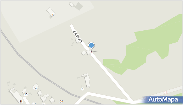 Złocieniec, Sadowa, 1, mapa Złocieniec