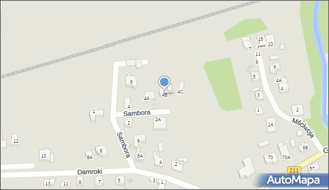 Żukowo, Sambora, 4B, mapa Żukowo