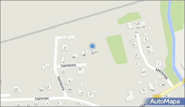 Żukowo, Sambora, 4C, mapa Żukowo