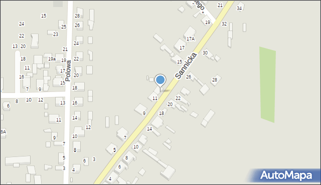 Żychlin, Sannicka, 13, mapa Żychlin