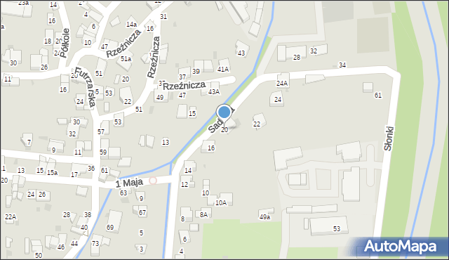 Żywiec, Sadowa, 20, mapa Żywiec