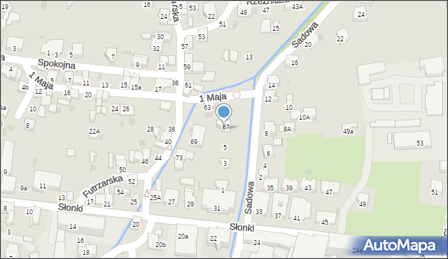 Żywiec, Sadowa, 7, mapa Żywiec