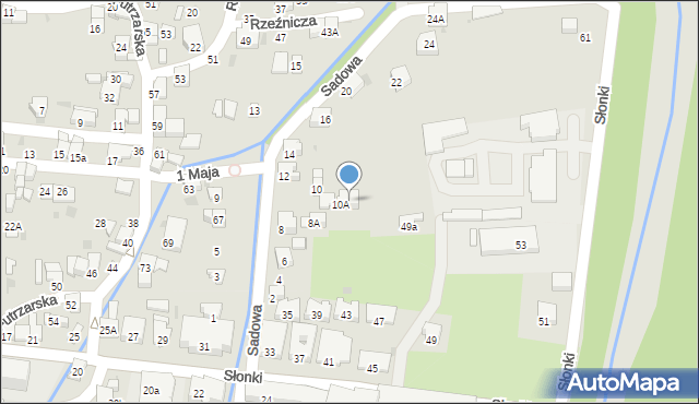 Żywiec, Sadowa, 8B, mapa Żywiec