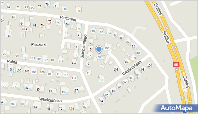 Białystok, Ściegiennego Piotra, ks., 7A, mapa Białegostoku
