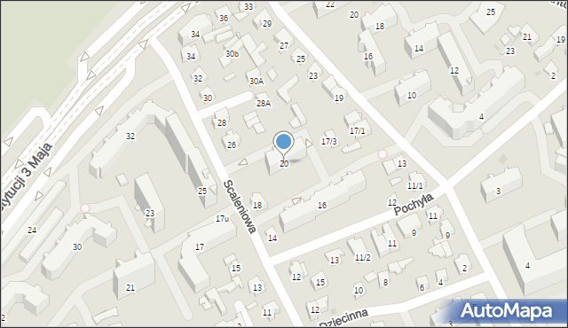 Białystok, Scaleniowa, 20, mapa Białegostoku