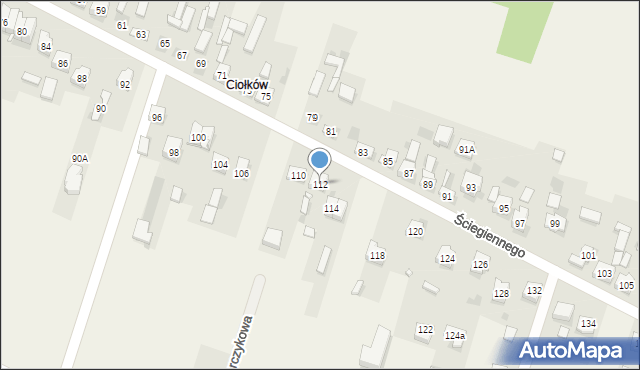 Bilcza, Ściegiennego Piotra, ks., 112, mapa Bilcza