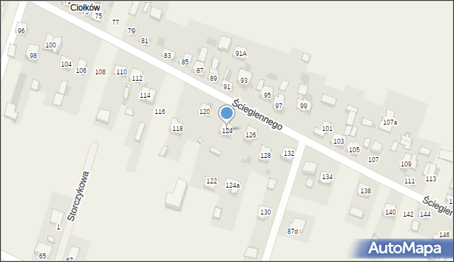 Bilcza, Ściegiennego Piotra, ks., 124, mapa Bilcza