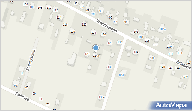 Bilcza, Ściegiennego Piotra, ks., 124a, mapa Bilcza