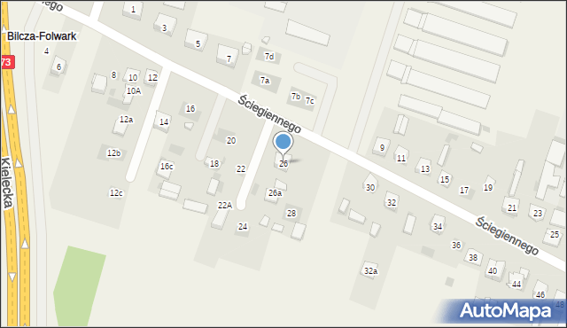 Bilcza, Ściegiennego Piotra, ks., 26, mapa Bilcza