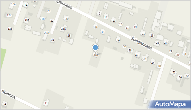 Bilcza, Ściegiennego Piotra, ks., 32a, mapa Bilcza