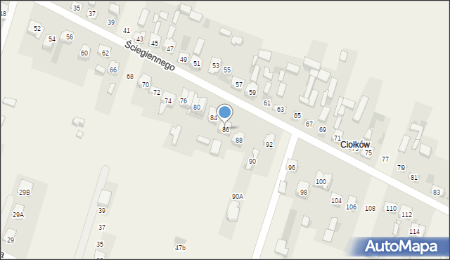 Bilcza, Ściegiennego Piotra, ks., 86, mapa Bilcza