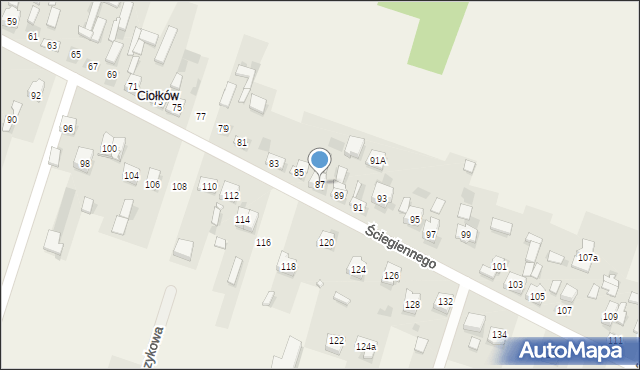 Bilcza, Ściegiennego Piotra, ks., 87, mapa Bilcza