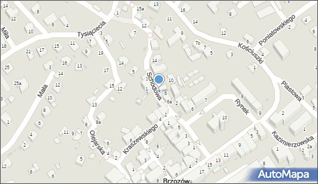 Brzozów, Schodowa, 8, mapa Brzozów