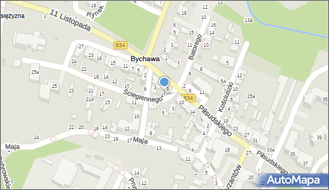 Bychawa, Ściegiennego Piotra, ks., 2, mapa Bychawa
