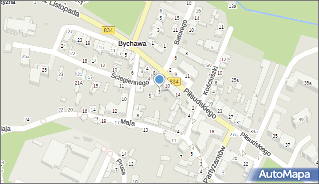 Bychawa, Ściegiennego Piotra, ks., 3, mapa Bychawa