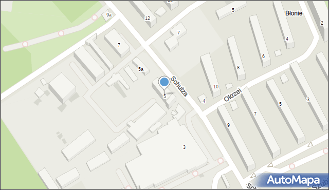 Bydgoszcz, Schulza Józefa, ks., 5, mapa Bydgoszczy