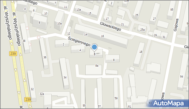 Bydgoszcz, Ściegiennego Piotra, ks., 6, mapa Bydgoszczy