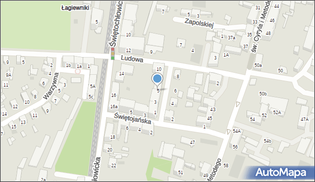 Bytom, Ściegiennego Piotra, ks., 5, mapa Bytomia