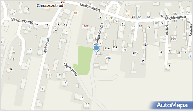 Chruszczobród, Ściegiennego Piotra, ks., 5, mapa Chruszczobród
