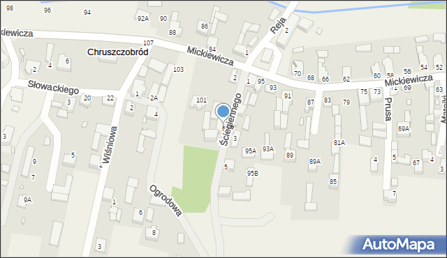 Chruszczobród, Ściegiennego Piotra, ks., 6, mapa Chruszczobród