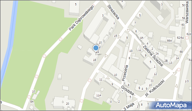 Ciechanów, Ściegiennego Piotra, ks., 16, mapa Ciechanów