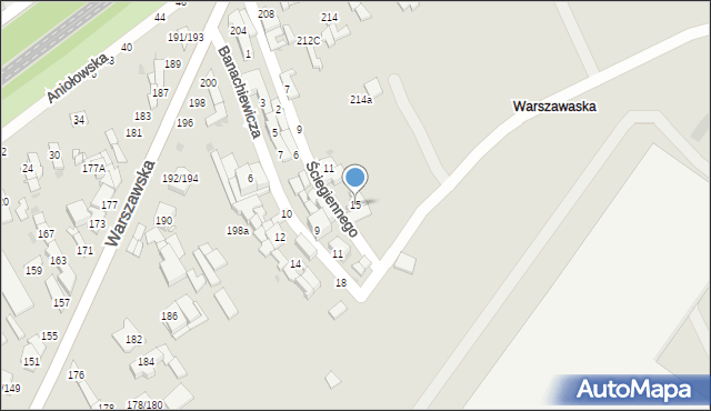 Częstochowa, Ściegiennego Piotra, ks., 15, mapa Częstochowy