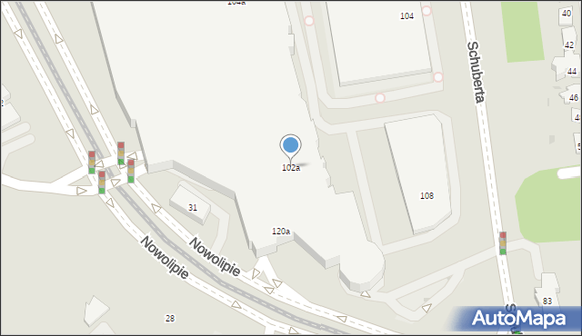 Gdańsk, Schuberta Franciszka, 102a, mapa Gdańska