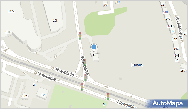 Gdańsk, Schuberta Franciszka, 83, mapa Gdańska